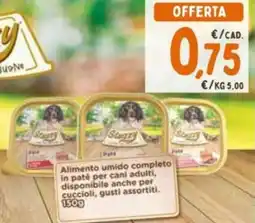 Pet Store Conad Stuzzy alimento umido completo in paté per cani adulti offerta