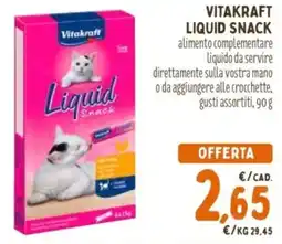 Pet Store Conad Vitakraft liquid snack offerta