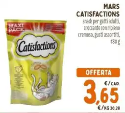 Mars catisfactions snack per gatti adulti
