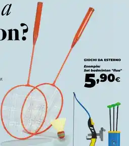 Unicoop Giochi da esterno set badminton "fluo" offerta