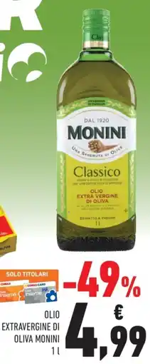 Conad City Olio extravergine di oliva MONINI offerta