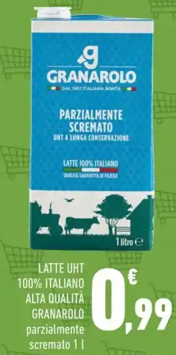 Conad City Latte uht 100% italiano alta qualita GRANAROLO parzialmente scremato offerta