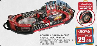 Happy Casa Formula Speed Racing Valigetta con Pista offerta