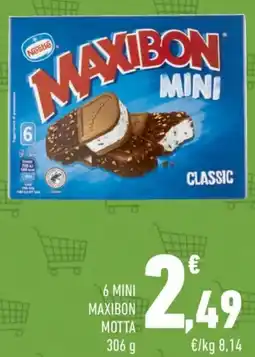 Conad City 6 mini maxibon MOTTA offerta