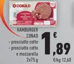 Conad City Hamburger CONAD offerta