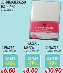 Galassia Coprimaterasso jacquard in microfibra offerta