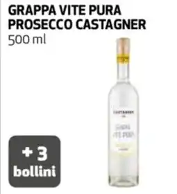 Coop Reno Grappa vite pura prosecco CASTAGNER offerta