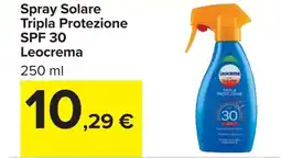 Carrefour Spray Solare Tripla Protezione SPF 30 Leocrema offerta