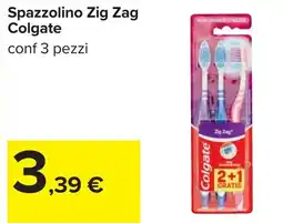 Carrefour Spazzolino Zig Zag Colgate offerta