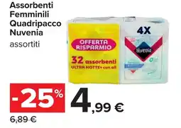 Carrefour Assorbenti Femminili Quadripacco Nuvenia offerta