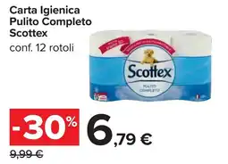 Carrefour Carta Igienica Pulito Completo Scottex offerta