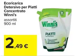 Carrefour Ecoricarica Detersivo per Piatti Concentrato Winni's offerta