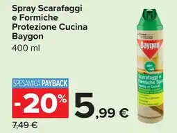 Carrefour Spray Scarafaggi e Formiche Protezione Cucina Baygon offerta