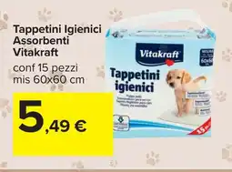 Carrefour Tappetini Igienici Assorbenti Vitakraft offerta