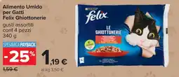 Carrefour Alimento Umido per Gatti Felix Ghiottonerie offerta