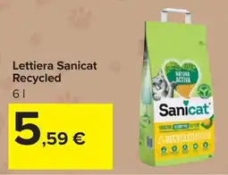 Carrefour Lettiera Sanicat Recycled offerta
