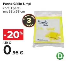 Carrefour Panno Giallo Simpl offerta
