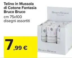 Carrefour Telino in Mussola di Cotone Fantasia Bruco Bruco offerta