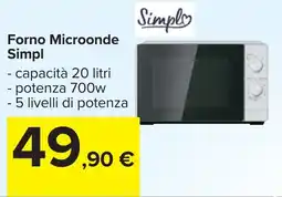 Carrefour Forno Microonde Simpl offerta