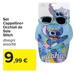 Carrefour Set Cappellino+ Occhiali da Sole Stitch offerta