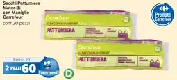 Carrefour Sacchi Pattumiera Mater-Bi con Maniglie Carrefour offerta