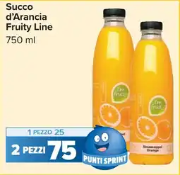 Carrefour Succo d'Arancia Fruity Line offerta