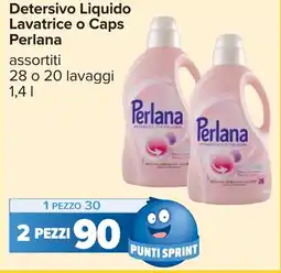 Carrefour Detersivo Liquido Lavatrice o Caps Perlana offerta