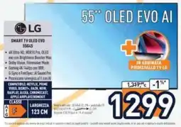 Unieuro LG 55'' OLED EVO AI offerta