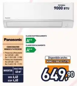 Unieuro Panasonic Condizionatore Monosplit KITR32SKE offerta