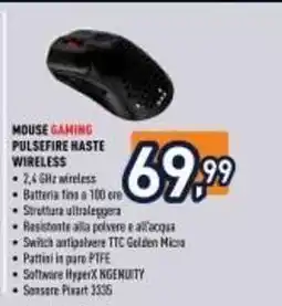 Unieuro Mouse Gaming Pulsefire Haste Wireless offerta