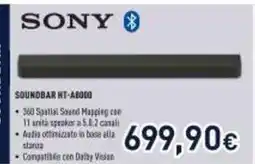 Unieuro SONY SOUNDBAR HT-A3000 offerta