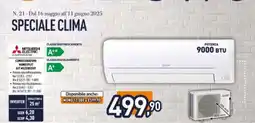 Unieuro Mitsubishi Electric Climatizzatore Monosplit MSZ-HR25VF offerta
