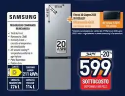 Unieuro Samsung Frigorifero Combinato RB38C603DSA offerta