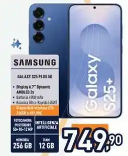 Unieuro Samsung Galaxy S25 Plus 5G offerta