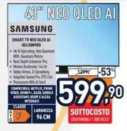 Unieuro Samsung 43 Neo QLED AI QE43QN90C offerta