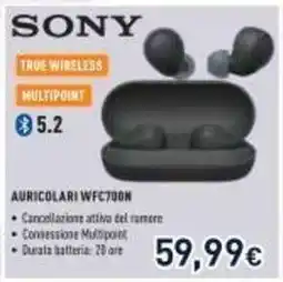 Unieuro Sony Auricolari WFC700N offerta