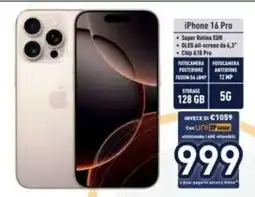 Unieuro iPhone 16 Pro offerta