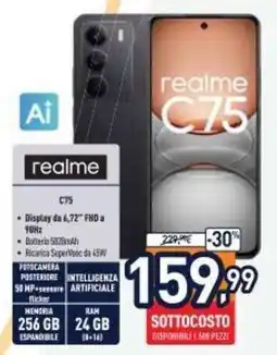 Unieuro realme C75 offerta