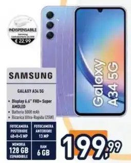 Unieuro Samsung Galaxy A34 5G offerta