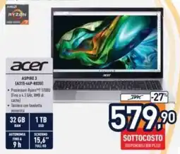 Unieuro Acer Aspire 3 [A315-44P-R30U] offerta