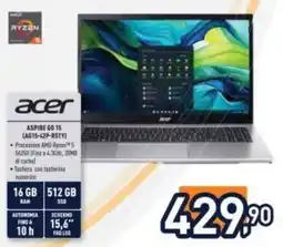 Unieuro ACER ASPIRE GO 15 (A315-42P-R5TY) offerta