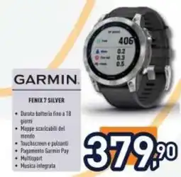Unieuro GARMIN FENIX 7 SILVER offerta