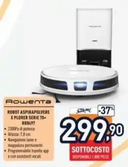 Unieuro Rowenta Robot Aspirapolvere X-Plorer Serie 70+ RR8497 offerta