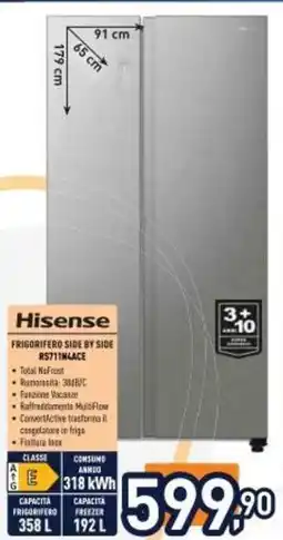 Unieuro Hisense Frigorifero Side by Side RS731N4AC2 offerta