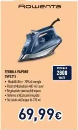 Unieuro Rowenta Ferro a Vapore DW8215 offerta