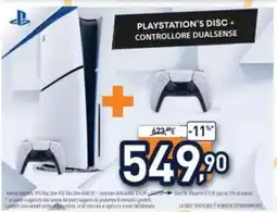 Unieuro PLAYSTATION 5 DISC + CONTROLLER DUALSENSE offerta