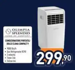 Unieuro Olimpia Splendid Condizionatore Portatile Dolce Clima Compact 9 offerta