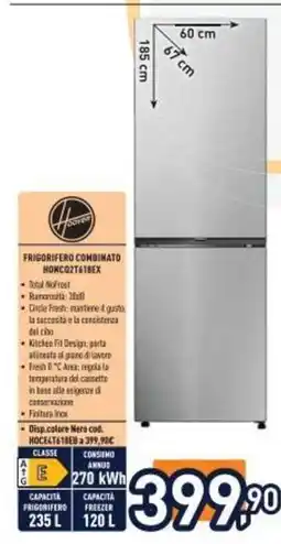 Unieuro FRIGORIFERO COMBINATO HOCN C3T618EX offerta