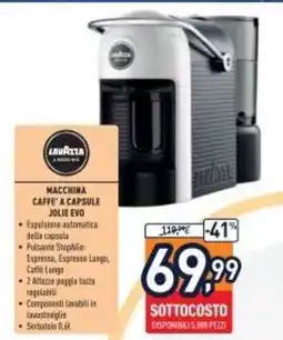 Unieuro Lavazza Macchina Caffè a Capsule Jolie Evo offerta