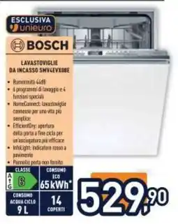Unieuro BOSCH LAVASTOVIGLIE DA INCASSO SMV4EVX80E offerta